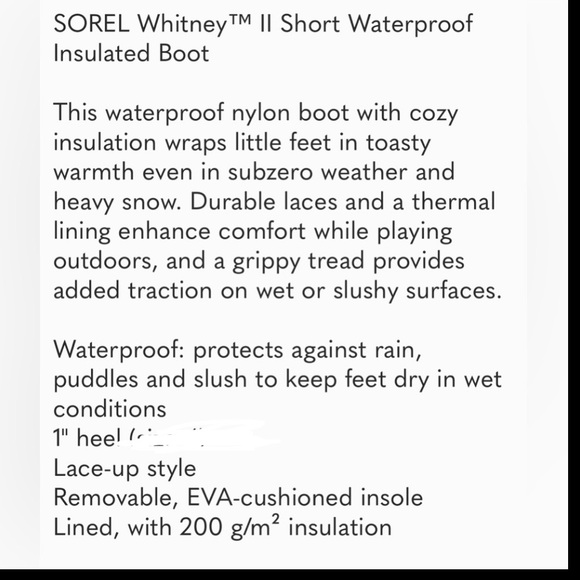 SOREL WHITNEY II white fur black WINTER BOOT waterproof toggle big girl sz 4 - Picture 3 of 15